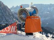 Snow cannon on the slope