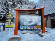 Slope map with up-to-date information at the valley station