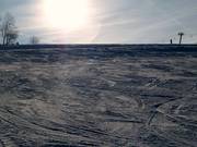 Groomed slope at Bläsiberg