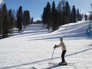 Shortly before the valley station, the B2 and B3 slopes merge.