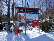 Slope map in the ski resort