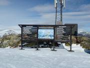 Slope signage with trail map in Hemsedal