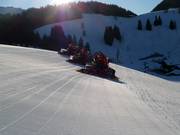 The snow groomers are heading out