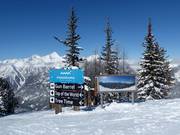 Slope signage in the Panorama ski area
