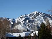 View of the Bald Mountain ski area in Sun Valley