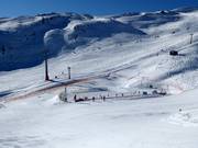 Dedicated beginner area at the mountain station of the gondola lift