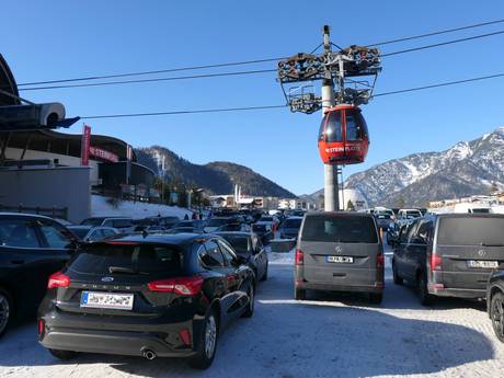 Traunstein: access to ski resorts and parking at ski resorts – Access, Parking Steinplatte Winklmoosalm – Waidring/Reit im Winkl