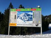 Information board at the parking lot