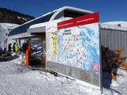 Piste map showing updated operating information at the Faschingalmbahn lift