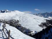 View from the Le Cune mountain station towards Lastè