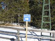 Directional sign to the base station 