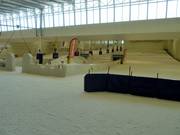 Flat terrain at the entrance to the ski hall