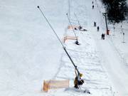 Snowmaking with lances on the main slope