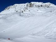 The first tracks on the slopes