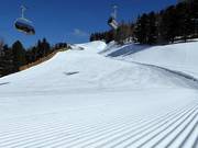 Very good slope grooming at the Schafalmbahn