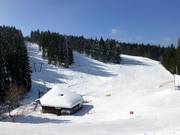 View of the tow lifts and slopes on the Notschrei