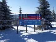 Slope signage in the Spindlermühle ski area