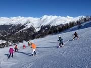 One of many children's ski lessons