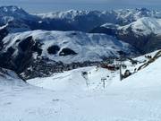 Les Deux Alpes is located at the foot of the slopes