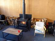 Relax by the fireplace at the valley station