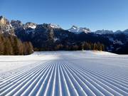 First-class slope grooming in the Civetta ski area
