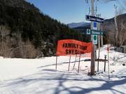 Family slope in the lower part of the ski area