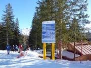 Slope signage in Cortina d'Ampezzo