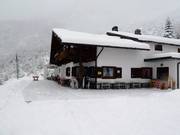 Mountain hut tip Rifugio Scotter