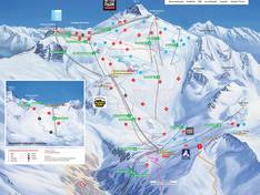 Trail map Hintertux Glacier (Hintertuxer Gletscher)