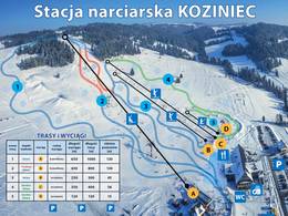 Trail map Koziniec – Czarna Góra