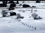 Ski meadow Sax in the valley