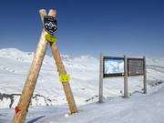 Slope map in the ski resort