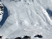 Wide powder slope at Sareiserjoch