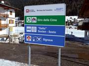Information board in the Ski Area Val Comelico