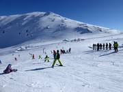View of the practice slopes Wildkogelscharte I and II