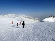 Wide slopes and magnificent panoramic views dominate in Laax