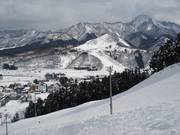 View over the mountains of Yuzawa