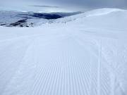 Groomed slope in the Åre ski resort