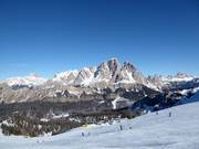 Slopes at Faloria with Cristallo (3216 m) in the background
