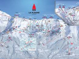 Trail map La Plagne (Paradiski)