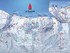 Trail map La Plagne (Paradiski)