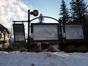 Information board at the Chamonix train station