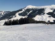 World Cup slope with Westgipfel in the background