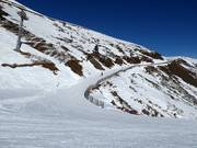 Easy tow path in the ski area