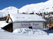 Mountain hut tip Schihütte Rojen