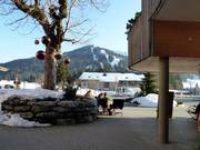View of the slopes from the Hubertus Alpin Lodge & Spa