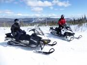 Skidoo rides start directly in the ski resort of Le Mont Grand-Fonds