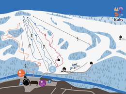 Trail map Mladé Buky