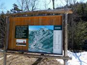 Trail map in the ski area