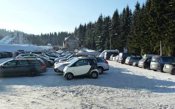 Ústí nad Labem Region (Ústecký kraj): access to ski resorts and parking at ski resorts – Access, Parking Keilberg (Klínovec)